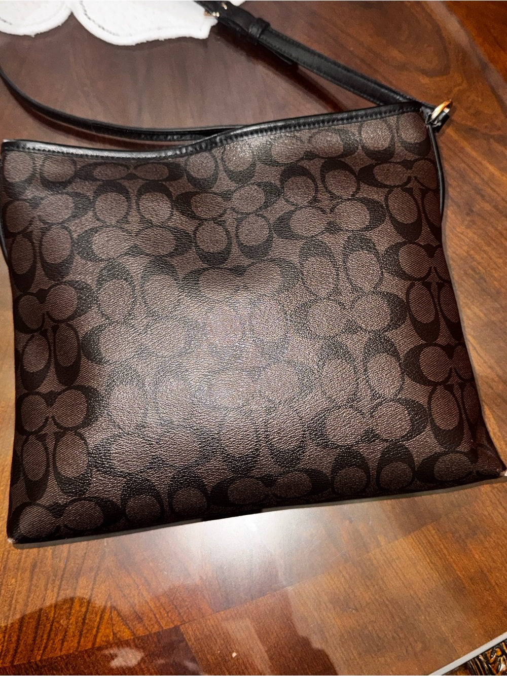 Coach Brown Signature Pattern Shoulder Bag